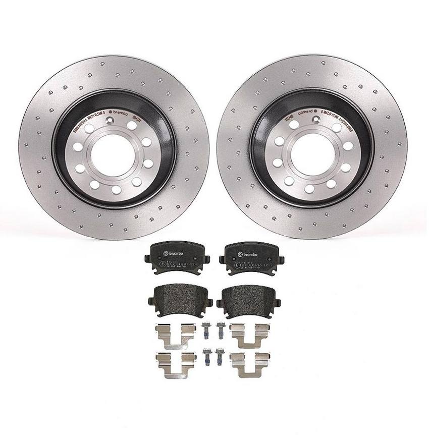 Brembo Brakes Kit - Pads and Rotors Rear (302mm) (Xtra) (Low-Met)